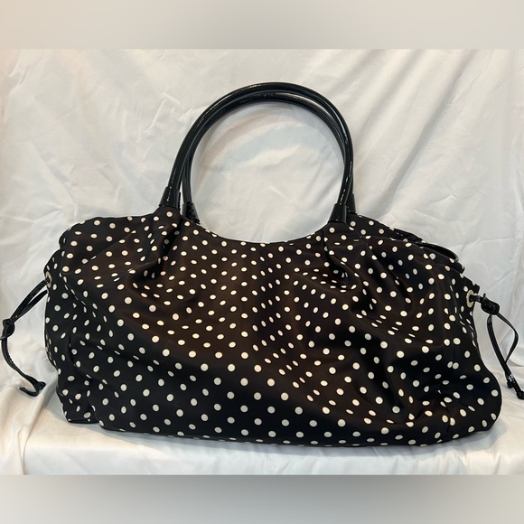 Kate Spade Stevie black and white polka dot diaper bag - Picture 2 of 5